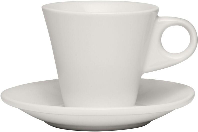 cilio Cappuccinotasse NAPOLI weiß mit Untertasse Porzellan
