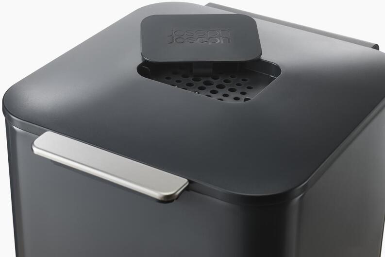 Joseph Joseph Totem Compact 40 Abfallbehälter Graphite Deckel Detail