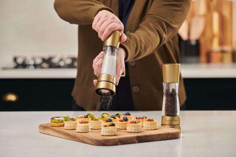 Cole & Mason Derwent Gold Salz- und Pfeffermühlen Set 19 cm Geschenkset
