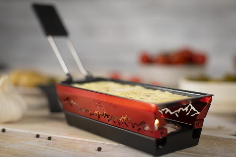 Kuhn Rikon Raclette-Set Mini Alpenglühen rot