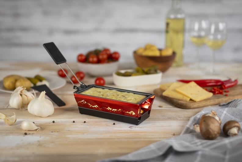 Kuhn Rikon Raclette-Set Mini Alpenglühen rot