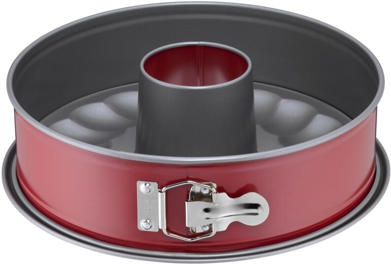 Kaiser Classic Plus Springform 28cm 2 Böden mit Rohrboden rot
