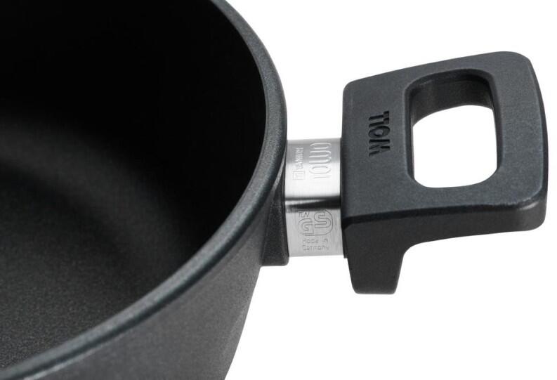 Woll Guss-Kasserolle Titanium Nowo Griff Detailaufnahme