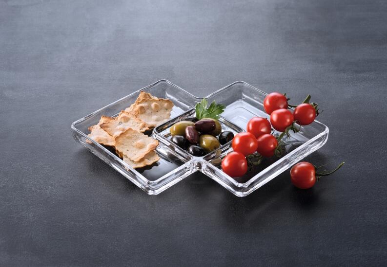 Leonardo Kabarett SEZIONE 31 cm eckig Servierschale mit Snacks
