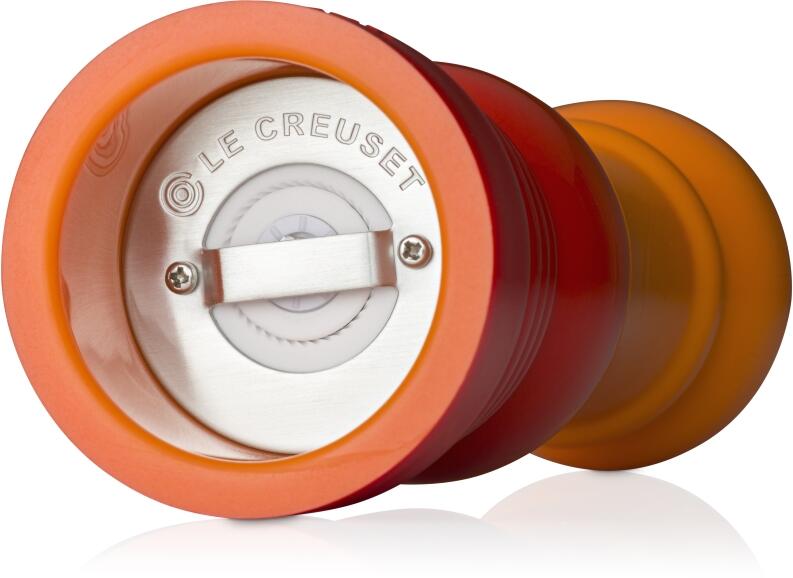 Le Creuset Pfeffermühle ofenrot Keramikmahlwerk Detailansicht
