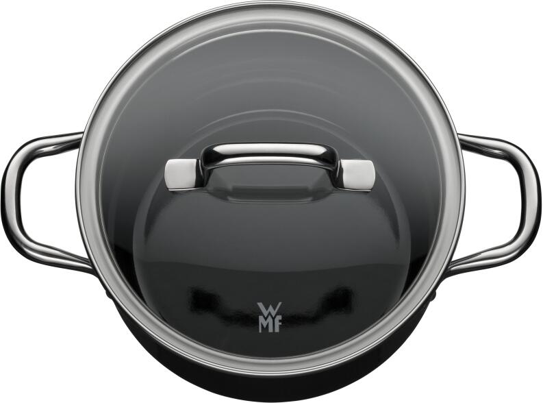 WMF Fusiontec Essential Topfset Induktion 3-teilig schwarz mit Glasdeckel
