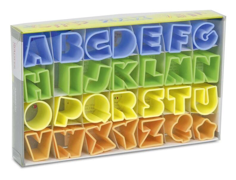 Städter Kunststoff-Ausstecher Alphabet 2,5 cm Set 28-teilig Buchstabenformen
