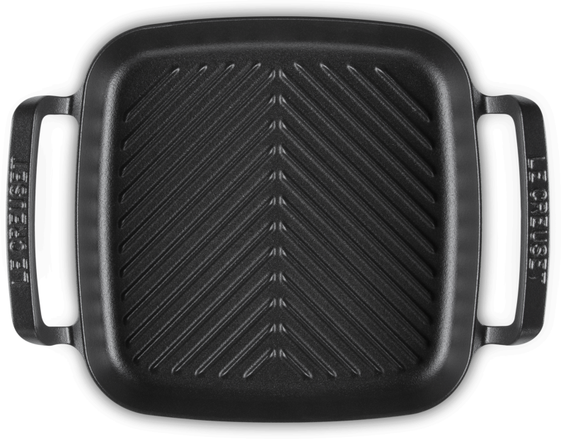 Le Creuset Grillpfanne BBQ Outdoor quadratisch in schwarz