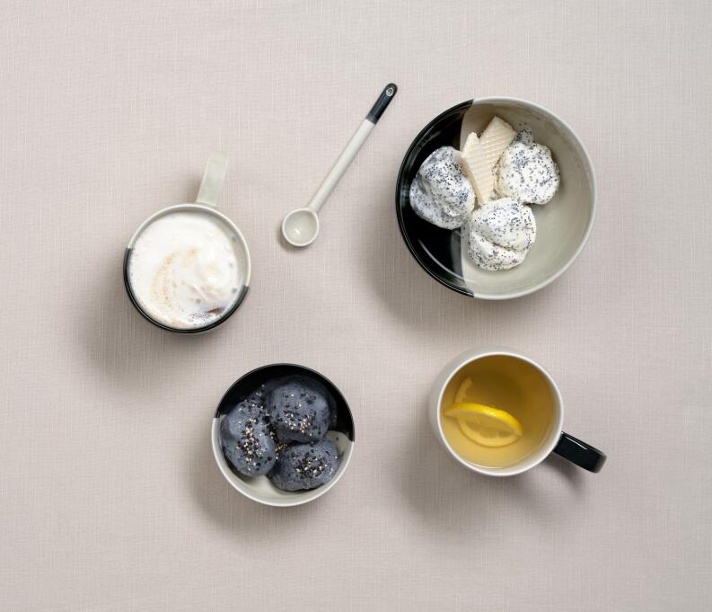 ASA Espressotasse Joy black currant smoothie mit Dessertschalen