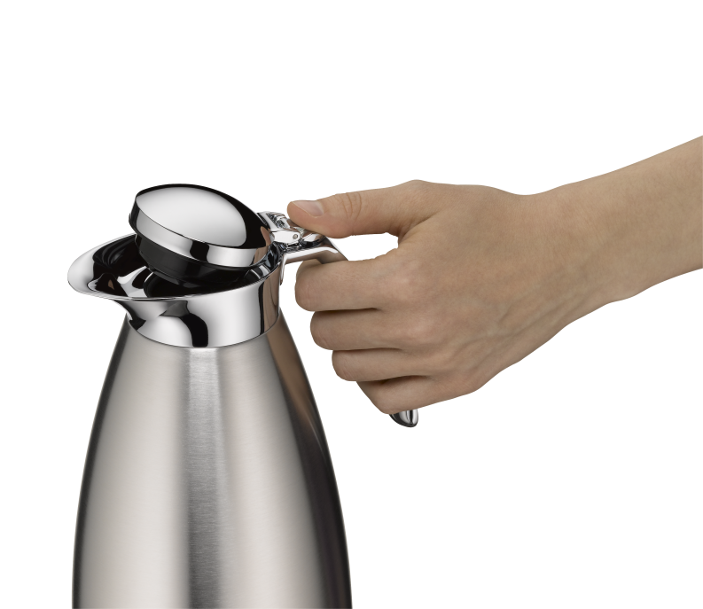 alfi Isolierkanne Gusto Edelstahl mattiert mit Einhand-Ausgießer