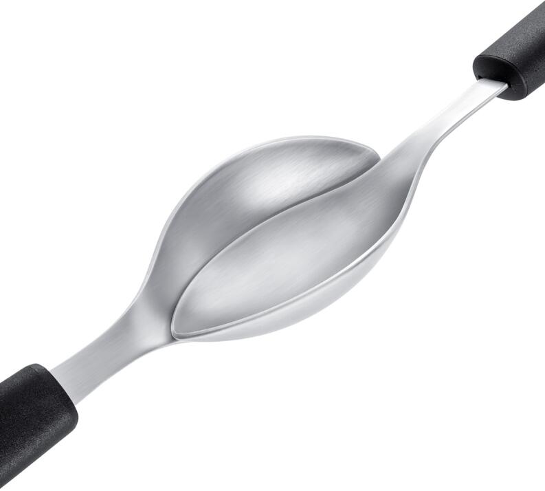 triangle Quenelle Löffel Spirit groß Edelstahl mit Griffen