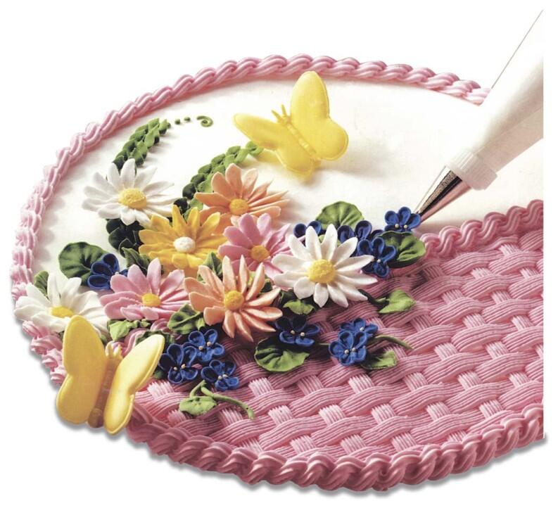 Städter Tülle Dekorations-Set 8-teilig für Blumen-Tortendeko mit Spritzbeutel