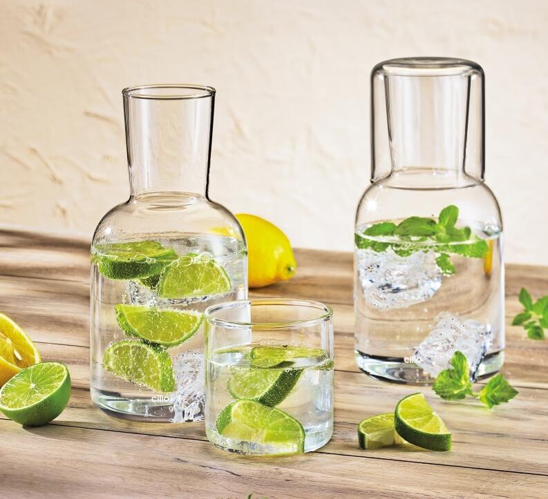 cilio Wasserkaraffe mit Trinkglas LORENZO