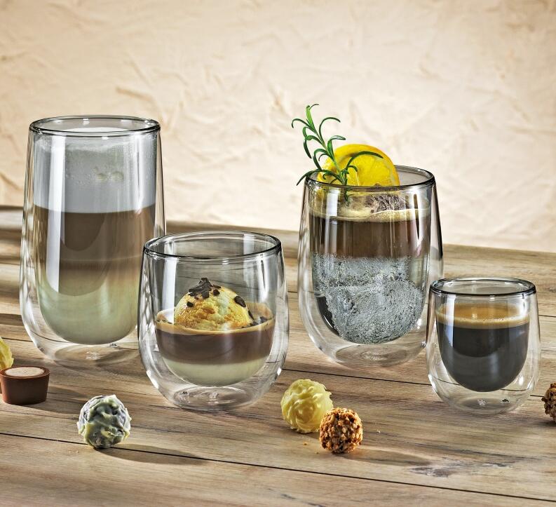 cilio Milchkaffee-Glas VERONA, grau