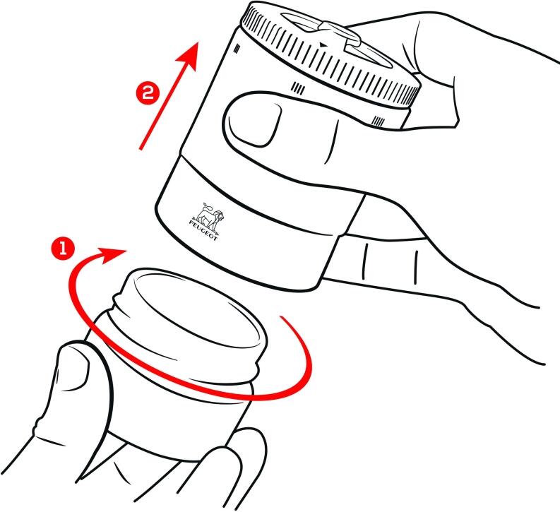 Peugeot Pfefferbar Maestro u′Select Geschenkset öffnen Anleitung