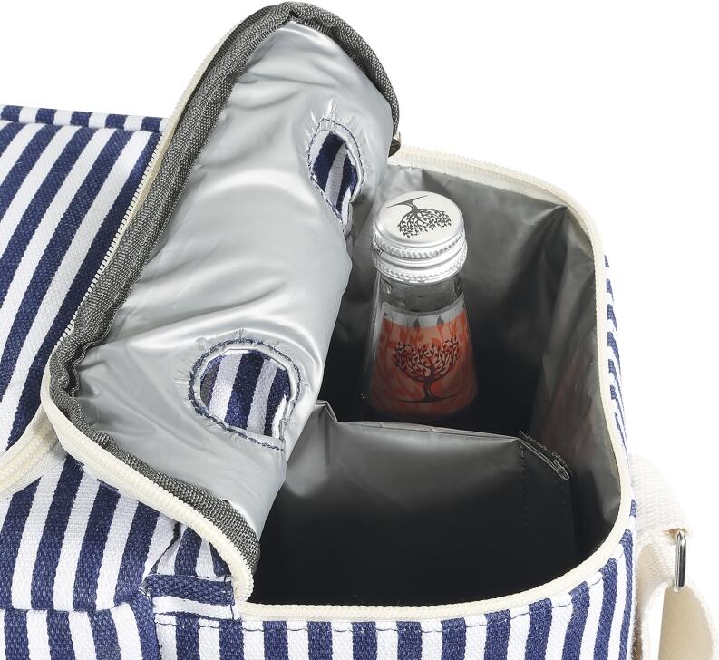 cilio Isoliertasche Maritimo gestreift mit Flaschenhalter innen