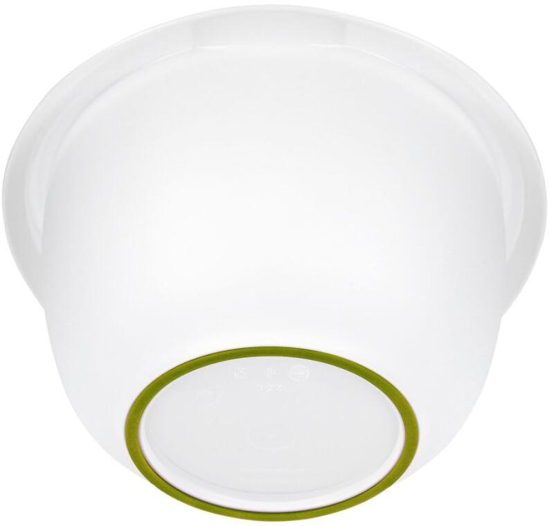 Westmark Rührschüssel mit Deckel apfelgrün, Kunststoffschüssel mit Antirutschring