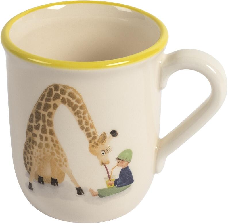 Kuhn Rikon Kindertasse Giraffe 2,5 dl gelber Rand