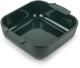 Appolia quadratische Auflaufform waldgrün Keramik mit Griffen