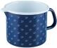 Riess Emaille Schnabeltopf Emaille dirndlblau mit Blumenmuster