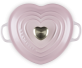 Le Creuset Gourmet-Profitopf Herz mit goldenem Herzdeckelknauf in shell pink