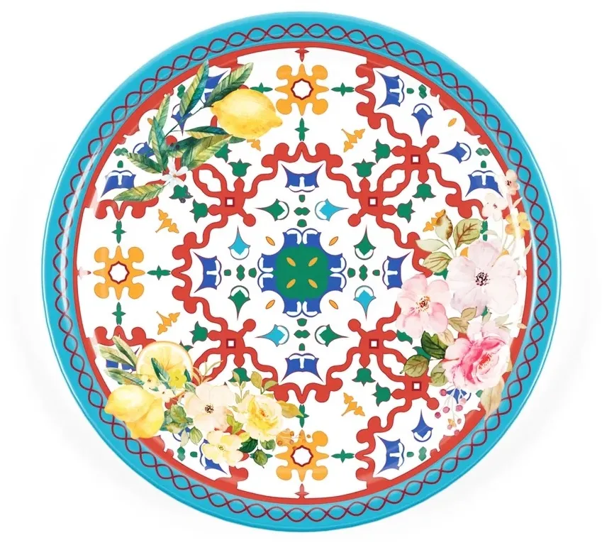 Guzzini Speiseteller Flower & Lemon in bunt