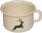 Riess Emaille Kaffeeschale Hirsch grün aus Emaille