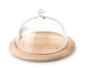 Continenta Käseglocke aus Glas mit Holzbrett rund