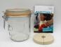 SCHMITT Steinzeug & Keramik Fermentier-Starter-Set Le Parfait-Glas Rezeptheft