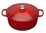 Le Creuset Bräter Signature rund in kirschrot