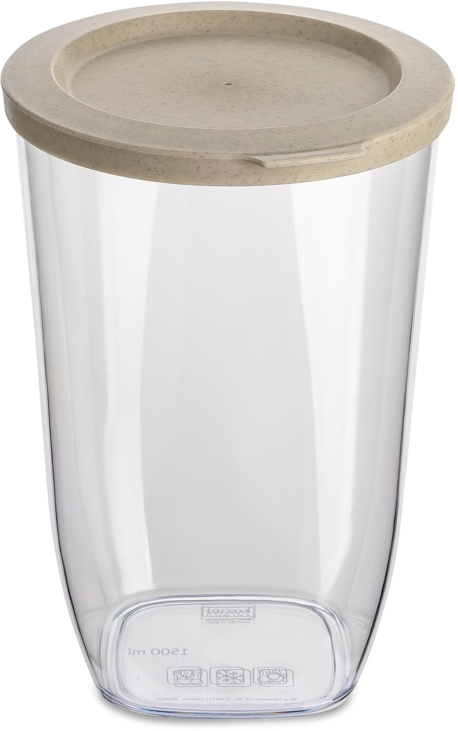 koziol Vorratsdose CONNECT DRY sand mit Deckel transparent