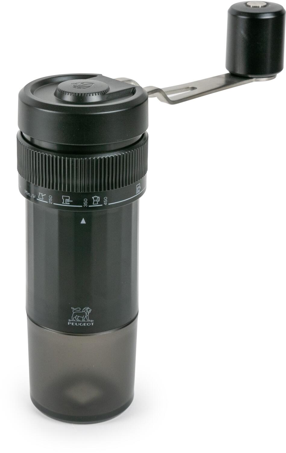 Peugeot manuelle Kaffeemühle Presto mit Handkurbel schwarz