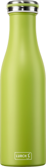 Lurch Isolierflasche Edelstahl fresh green, grüne Trinkflasche mit Logo