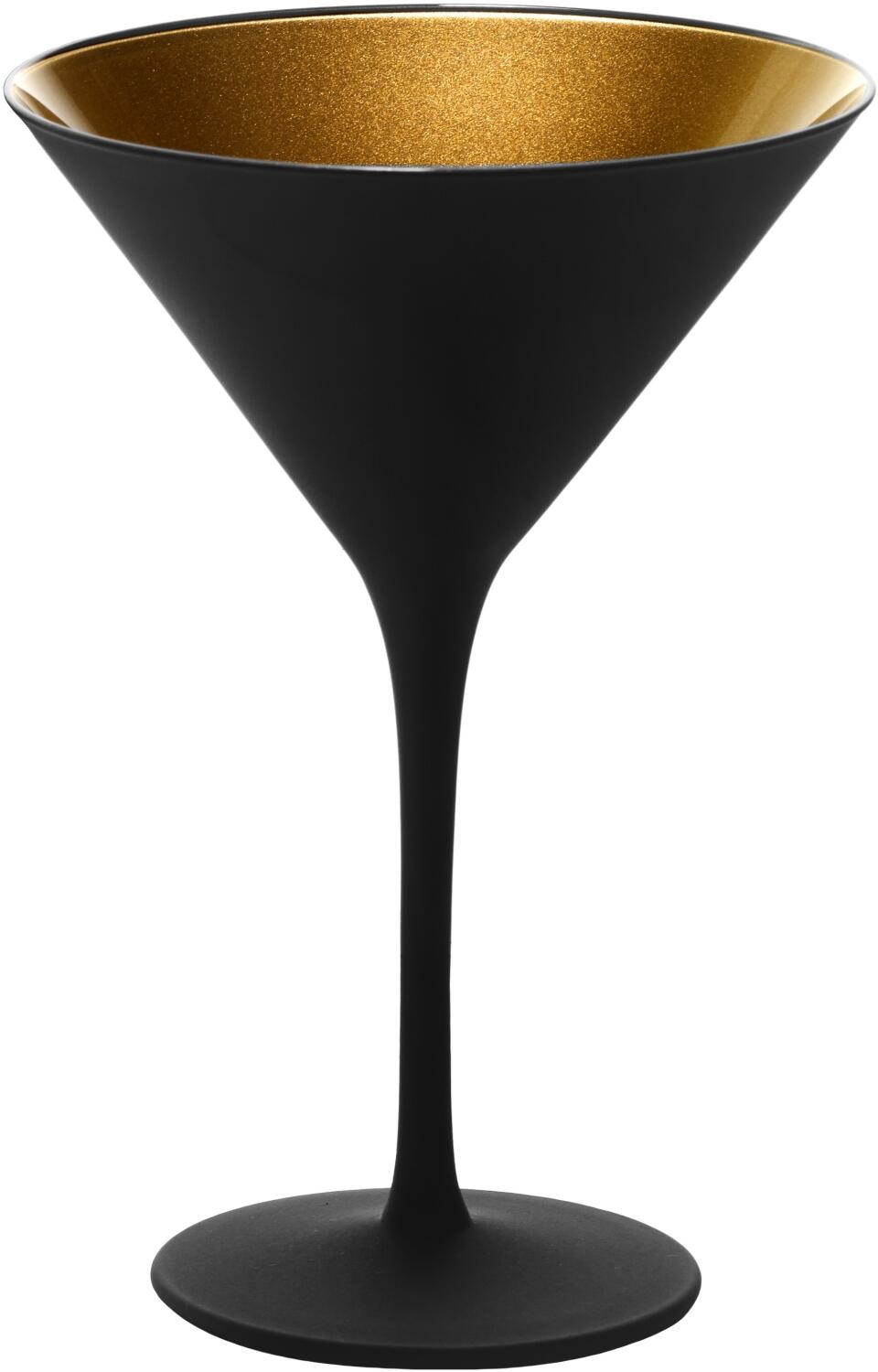 Stölzle Cocktailschale Elements Metallic schwarz-gold 6er-Set Glas