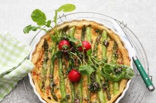 Spargel-Spitzkohl-Quiche