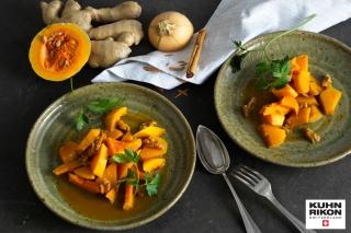 Butternutkürbis mit karamellisierten Walnüssen