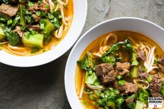 Taiwanesische Nudelsuppe mit Rindfleisch