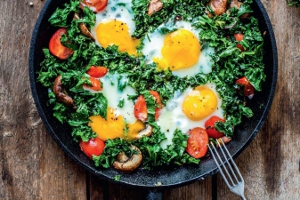 Spiegelei im Spinatnest