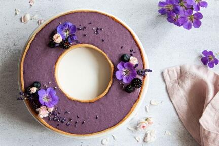 Brombeer-Tarte mit Vanillenote