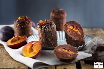 Schokoküchlein mit Zwetschgenkern